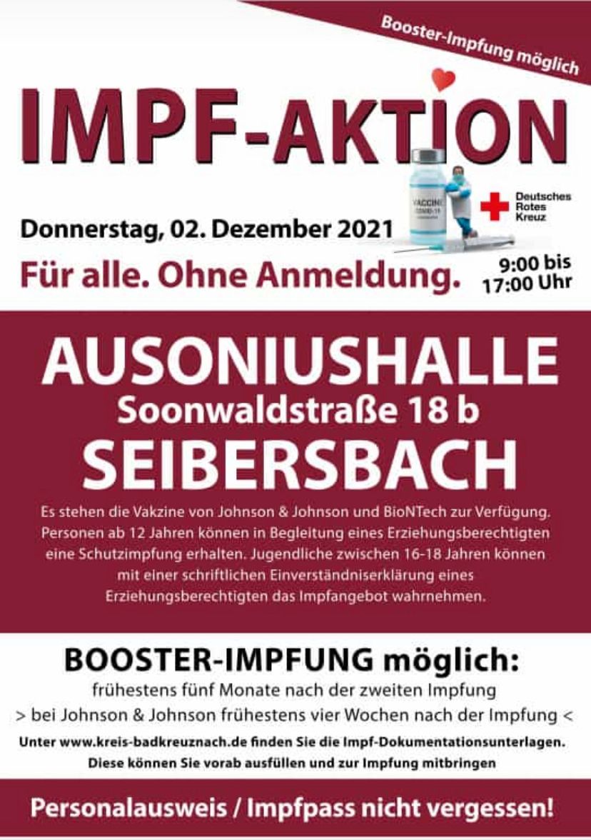 Impfung in Seibersbach am 2. Dezember